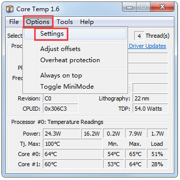 Core Temp(检测CPU温度软件)