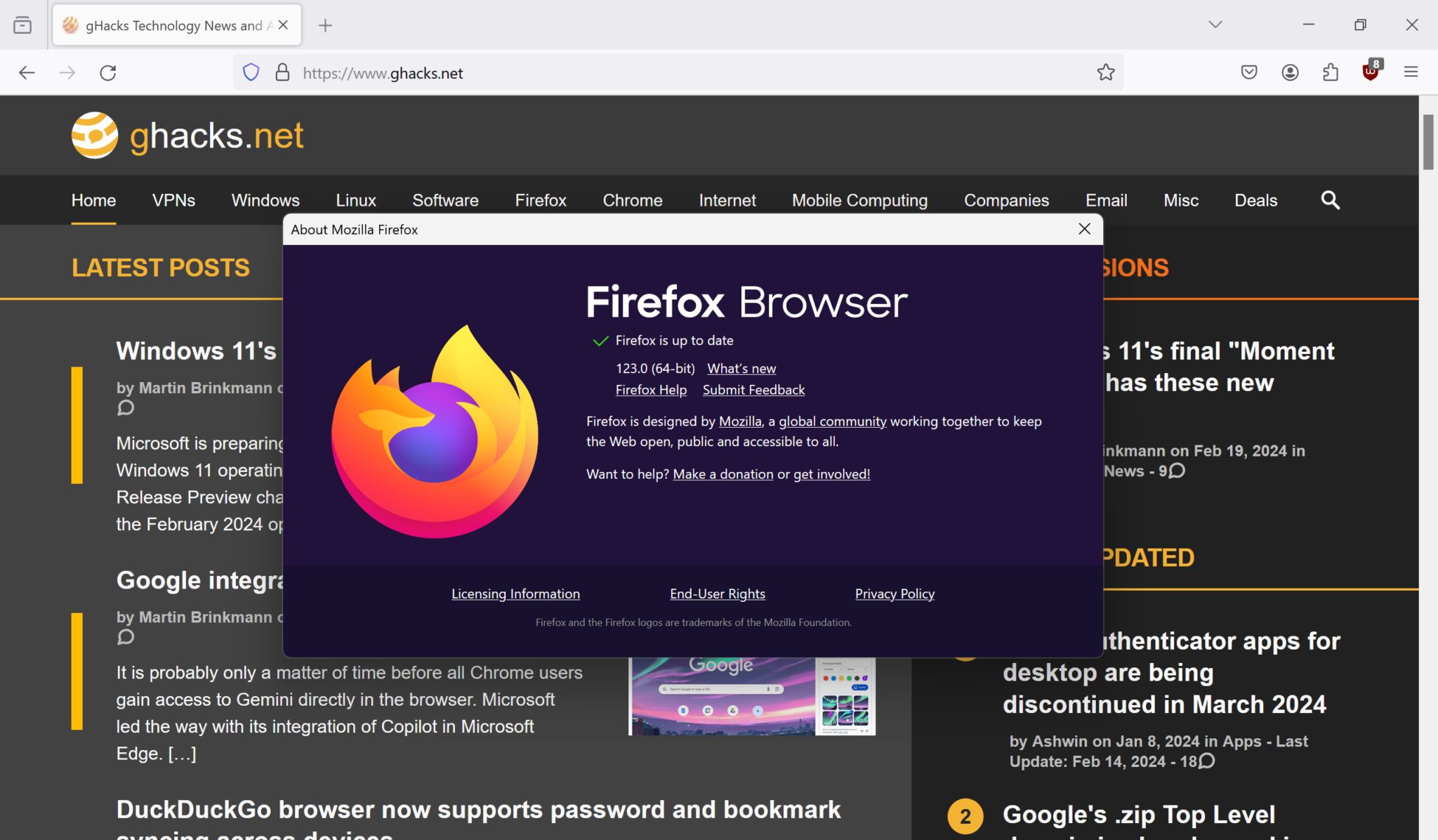 火狐浏览器 Firefox 123 稳定版发布：