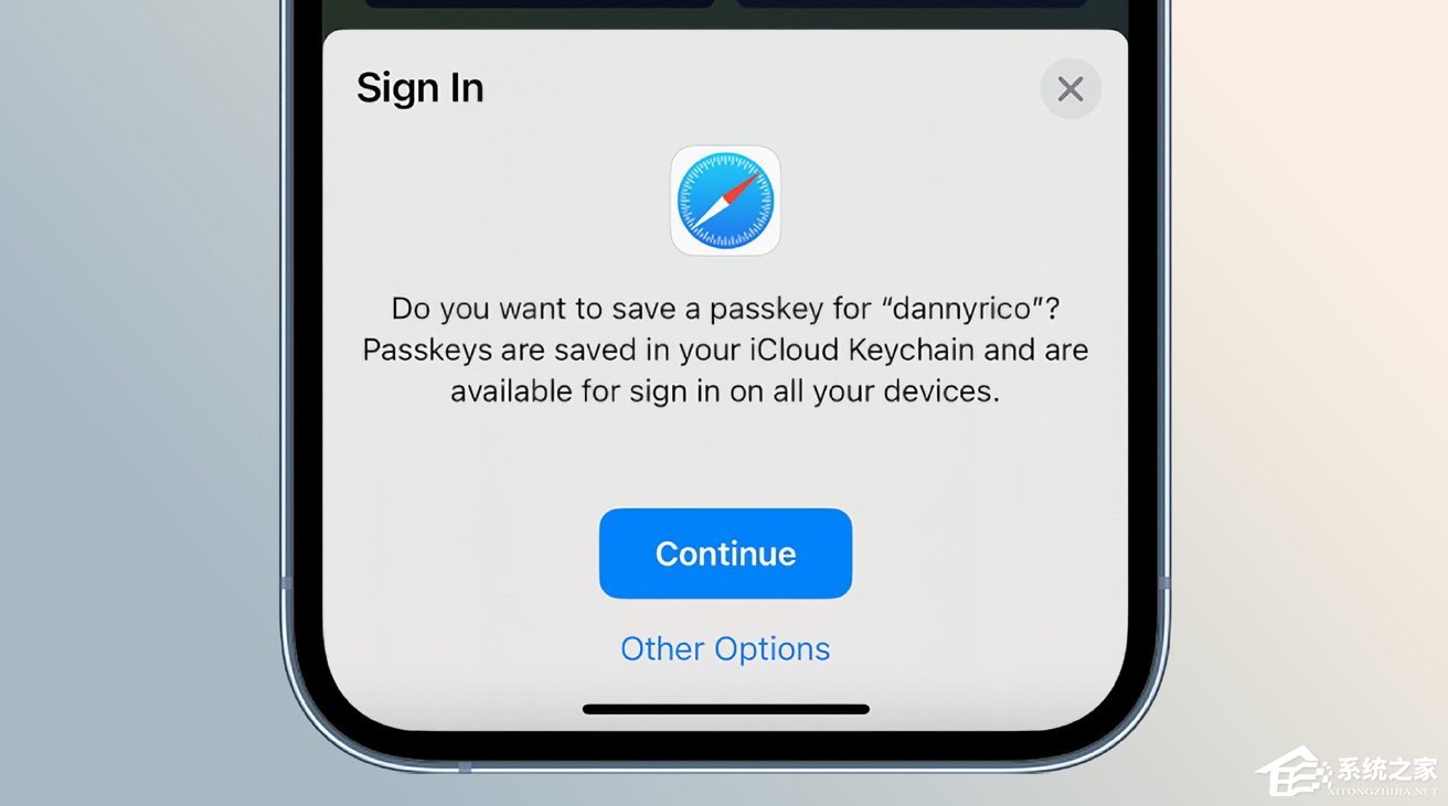 苹果iOS 16使用Passkeys进行无密码输入