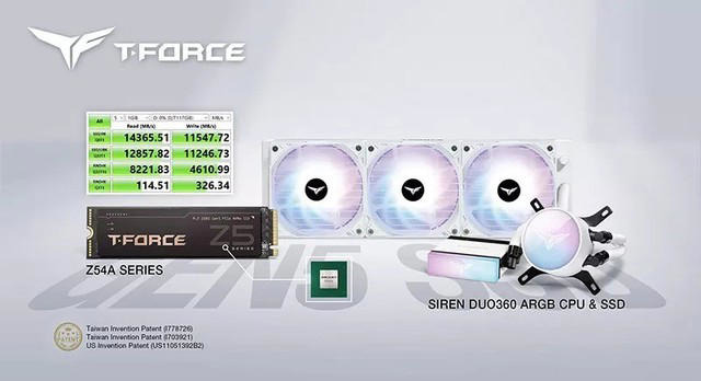 十铨推出 T-Force Z54A PCIe 5.0 固态硬盘：读取速度高达 14.3 GB/s