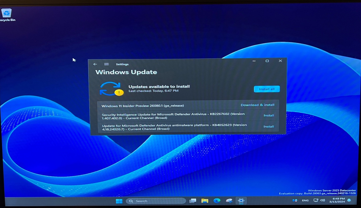 微软发布 Windows Server 26080 预览版
