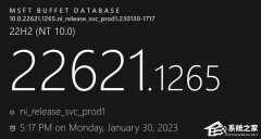 微软Win11 KB5022845(22621.1265)二月累积更新补丁发布！（附完整更新日志）
